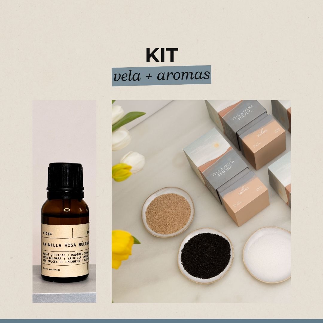Kit Full Aromas | Vela de Arena + 2 Aromas